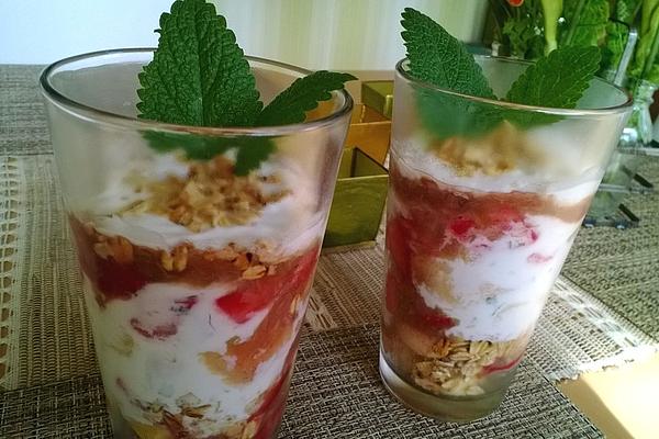 Strawberry – Rhubarb – Layered Dessert