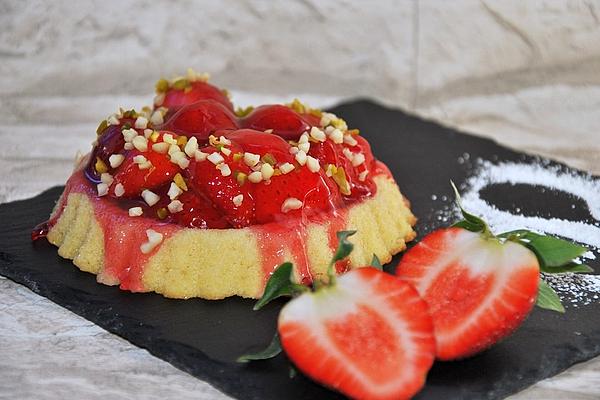 Strawberry Tart on Sponge Cake Base