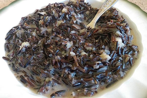 Sweet Wild Rice with Coconut Milk and Banana