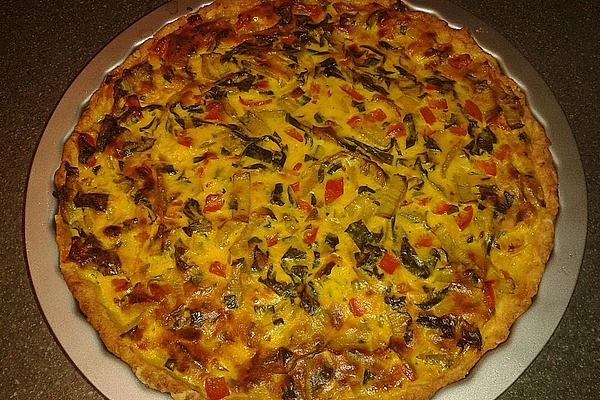Swiss Chard and Pepper Quiche