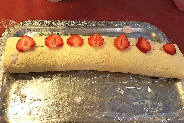 Swiss Roll with Strawberry Quark Filling