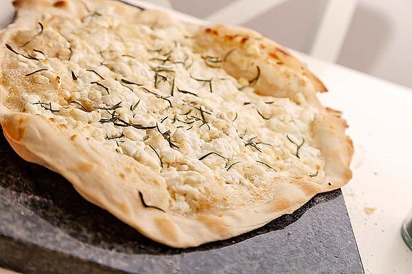 Tarte Flambée with Goat Cheese and Honey