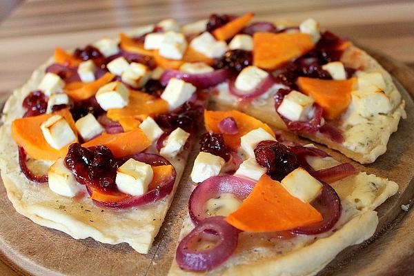 Tarte Flambée with Sweet Potatoes and Red Onions