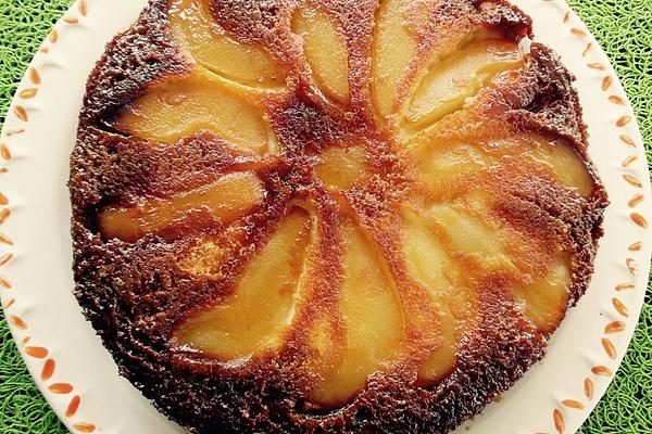 Tarte Tatin with Pears and Ginger in Batter