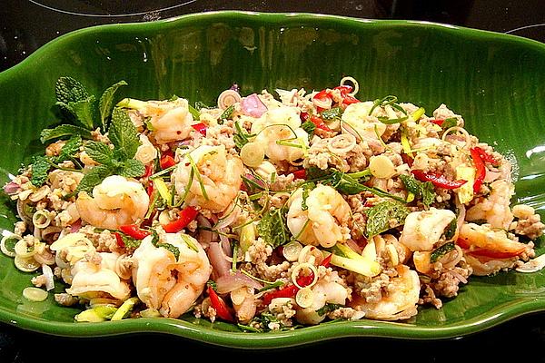 Thai Salad with Shrimp, Pork and Lemongrass