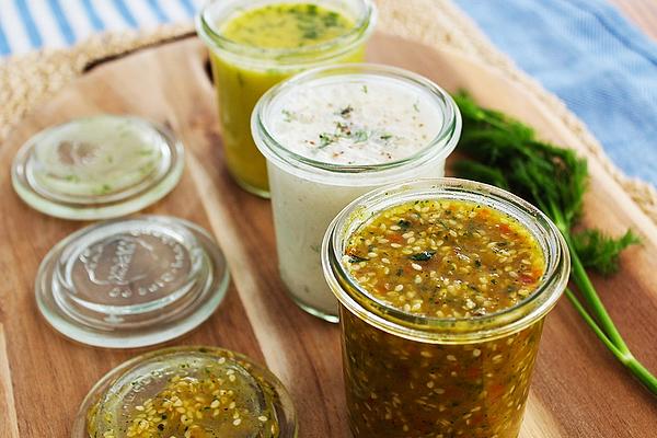 Three Kinds Of Ingenious Salad Dressings: Honey Mustard Dressing, Hamburger Salad Dressing and Life Changing Dressing