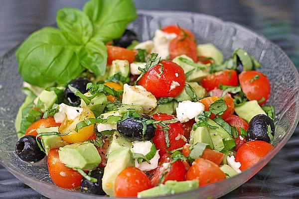 Tomato and Avocado Salad with Mustard Dressing
