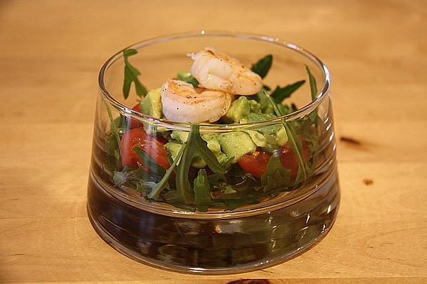 Tomato and Avocado Salad with Prawns