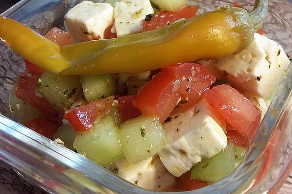 Tomato and Cucumber Salad Greek Style