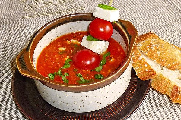 Tomato and Millet Soup with Feta