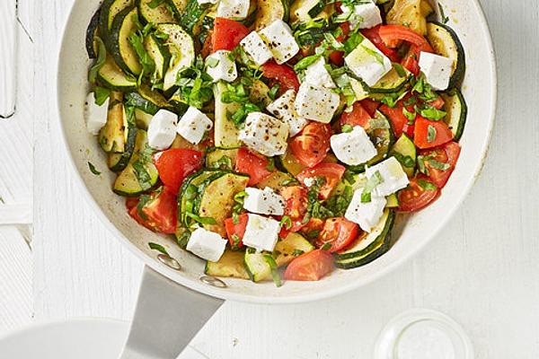 Tomato and Zucchini Pan with Feta