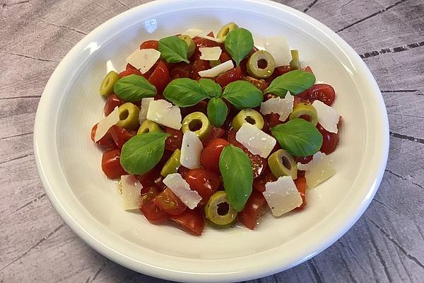 Tomato Salad with Parmesan and Olives