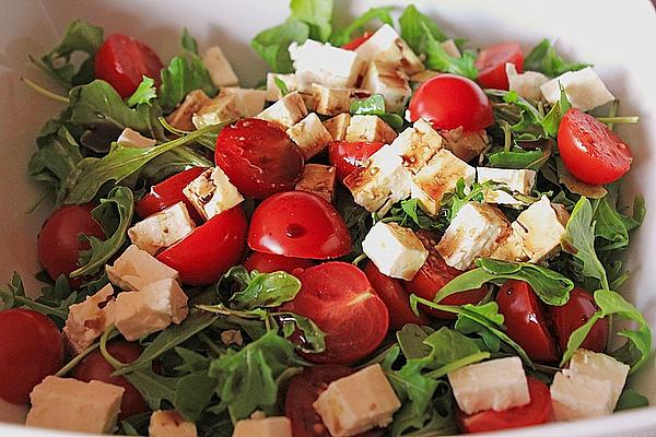Tomato Salad with Rocket and Sheep Cheese