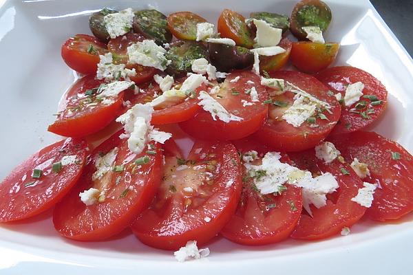 Tomato Salad with Sheep Cheese