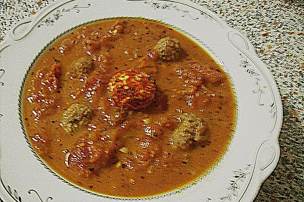 Tomato Soup with Meatballs