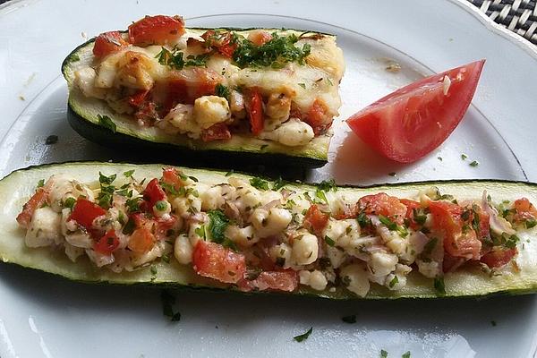 Travelamigos Stuffed Zucchini Greek with Tomatoes and Sheep Cheese