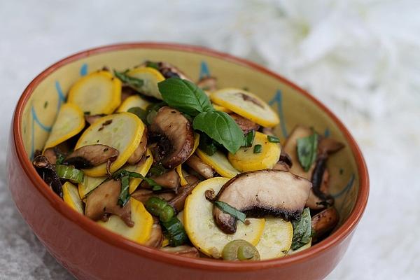 Travelamigos Zucchini and Mushroom Salad with Balsamic Vinaigrette