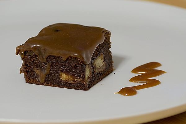 Twix White – Brownies with Creamy Caramel Topping