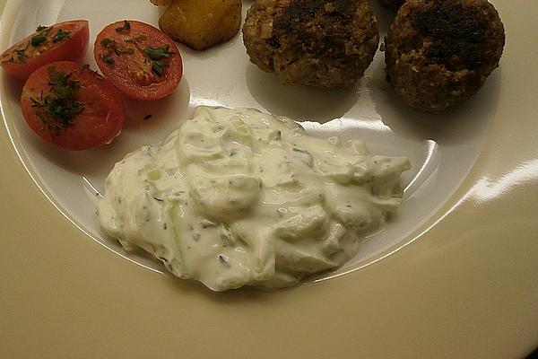 Tzatziki Made from Curd Cheese