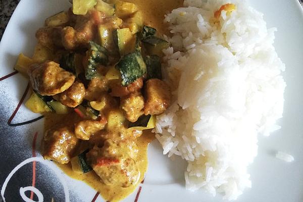 Urmelis Chicken Breast in Zucchini – Curry – Cream – Sauce