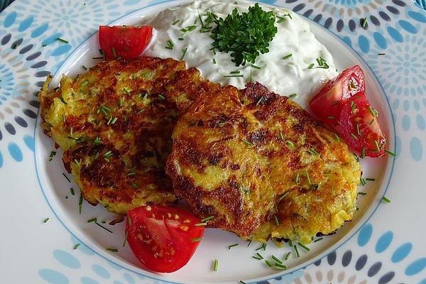 Vegetable Fritters with Potatoes, Zucchini and Carrots