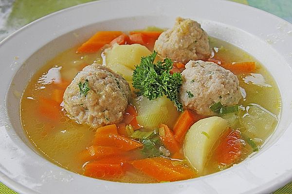 Vegetable Soup with Bread Dumplings