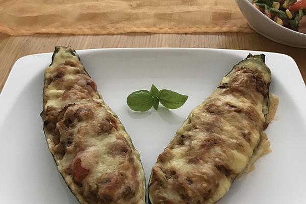 Vegetarian Stuffed Zucchini Greek Way