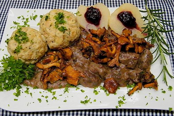 Venison Goulash with Fresh Chanterelles