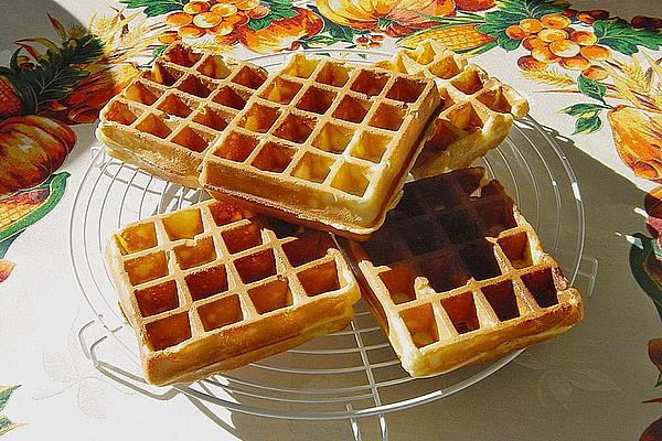 Waffles Made from Yeast Dough