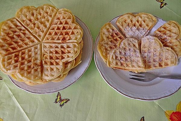 Waffles with Apple Pieces