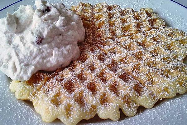 Waffles with Wild Cranberry Cream