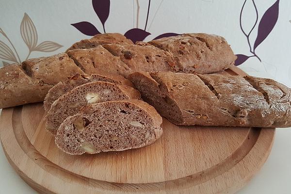 Walnut and Cashew Baguettes