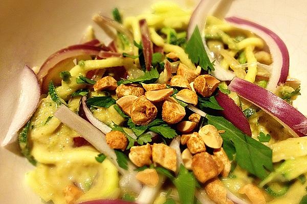 Warm Thai Zucchini Noodle Salad