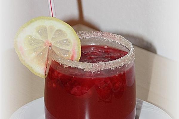 Wheat Beer Punch with Raspberries