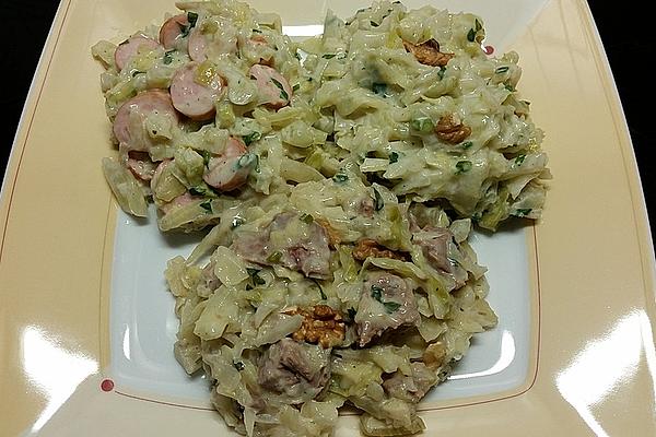 White Cabbage with Fennel and Walnuts, Low Carb
