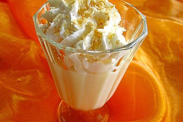 White Chocolate and Coconut Pudding