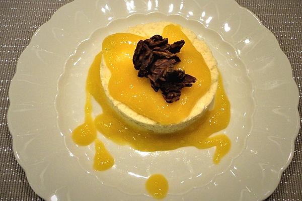 White Chocolate Mousse with Mango Puree