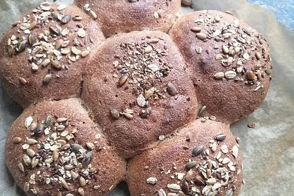 Wholemeal Bread Rolls Cooked Overnight