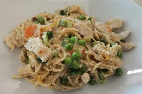 Wok – Noodles with Chicken Breast and Peanut Sauce