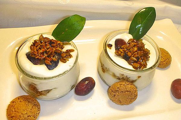 Yogurt with Grapes and Caramelized Walnuts