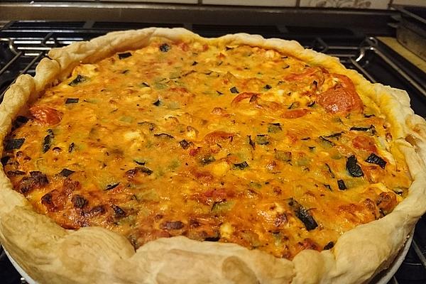 Zucchini Quiche with Sheep Cheese