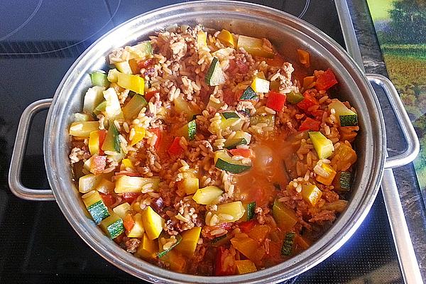 Zucchini – Rice – Minced Meat – Pan