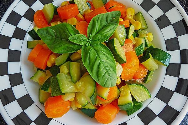 Zucchini Salad with Carrots and Corn