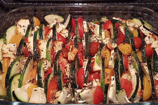 Zucchini, Tomato and Feta Casserole