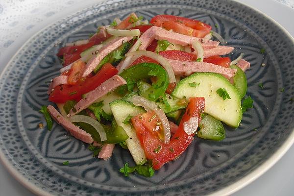Zucchini – Tomatoes – Peppers – Salad