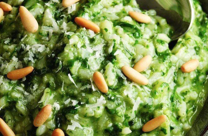 Green Spelled Risotto with Carrots