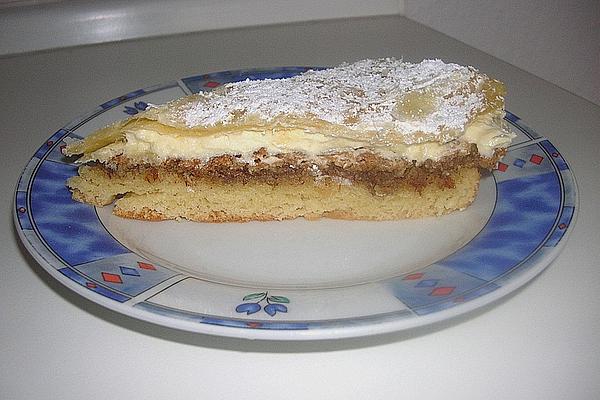 Almond Cake with Puff Pastry Topping