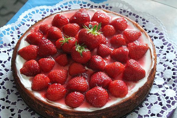 American Strawberry Cheesecake with Strawberry Topping