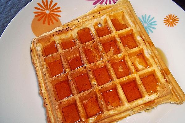 American Waffles with Maple Syrup