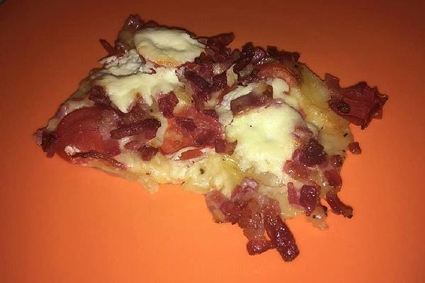 Angis Potato Pizza with Bacon and Crème Fraîche